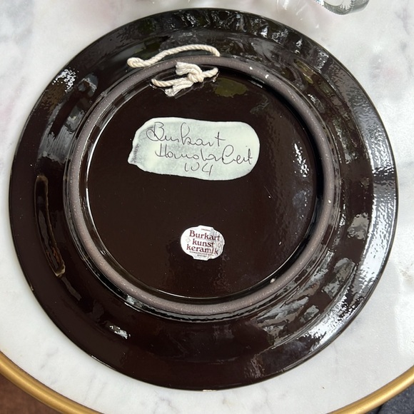 Swiss Pottery Vintage Burkart Handarbeit Wall Plate for Swiss Day Gift - Picture 3 of 5